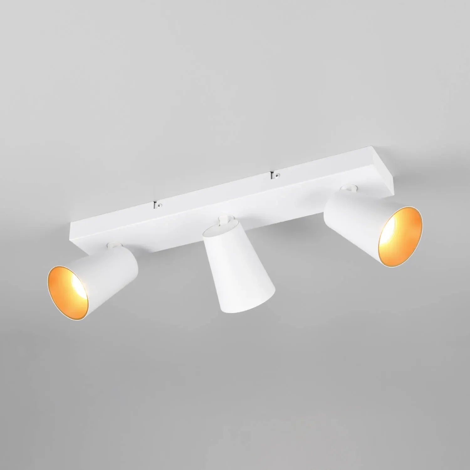 LÚZETE - SPOT SOFFITTO/PARETE 3 LUCI METALLO BIANCO GU10 SILVANO