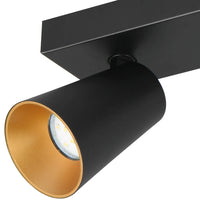 LÚZETE - SPOT SOFFITTO/PARETE 3 LUCI METALLO NERO GU10 SILVANO