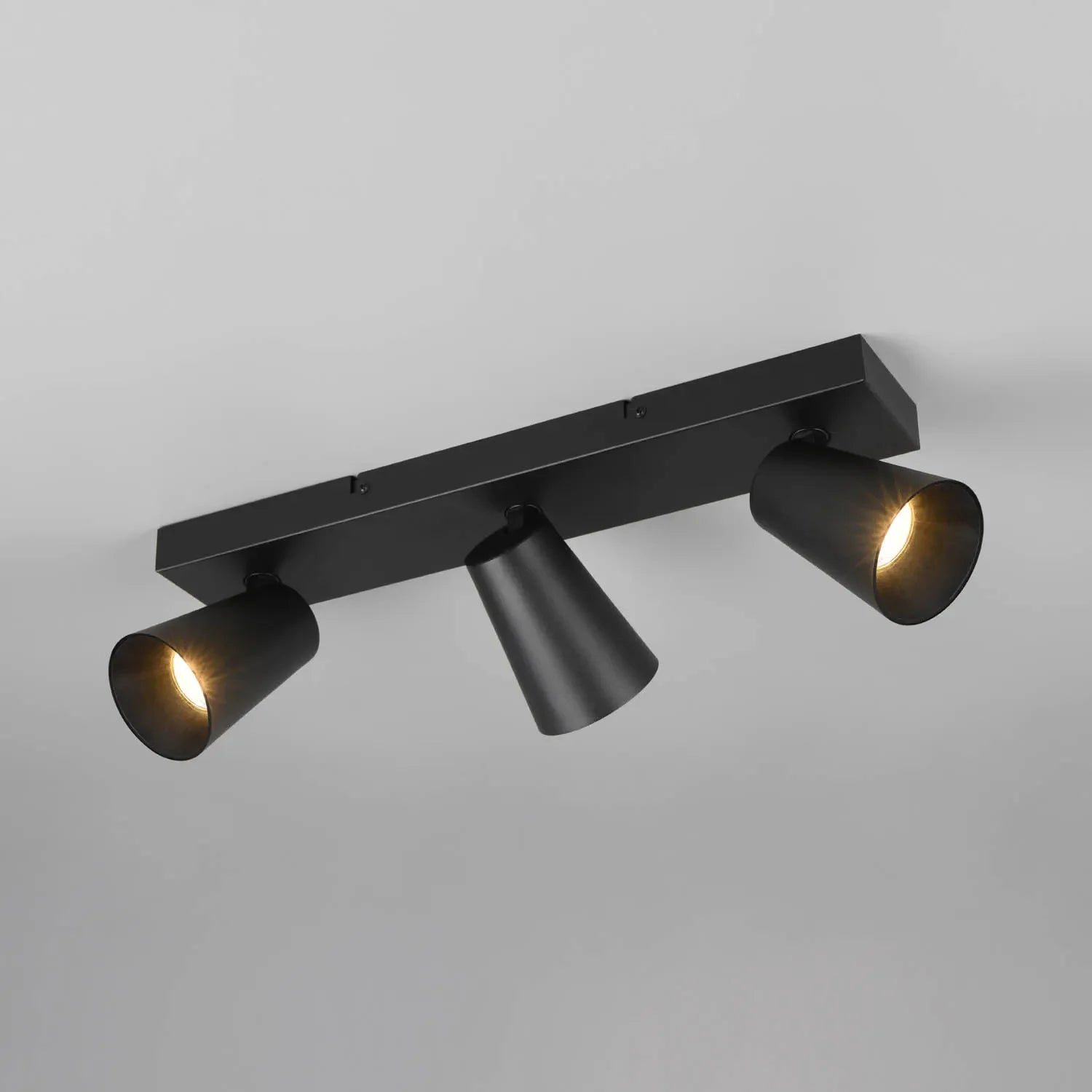 LÚZETE - SPOT SOFFITTO/PARETE 3 LUCI METALLO NERO GU10 SILVANO