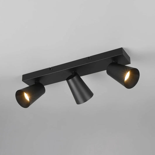 LÚZETE - SPOT SOFFITTO/PARETE 3 LUCI METALLO NERO GU10 SILVANO