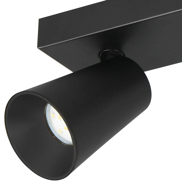 LÚZETE - SPOT SOFFITTO/PARETE 3 LUCI METALLO NERO GU10 SILVANO