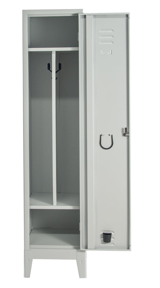 Armadio spogliatoio con tramezza sporco/pulito ad 1 posto cm. 50x38x180h