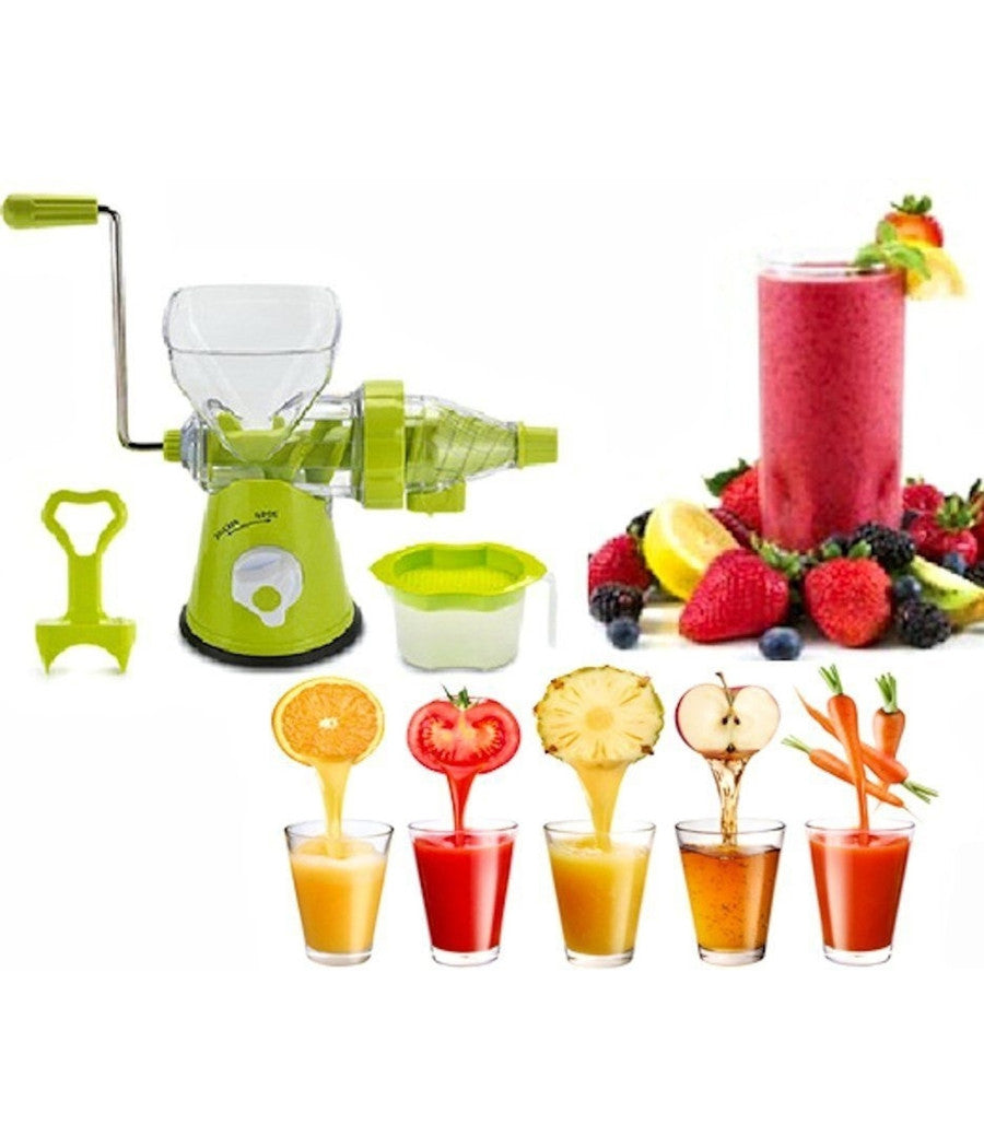 Spremiagrumi Centrifuga Manuale Spremi Frutta Verdure Succo Polpa Blocco Ventosa         