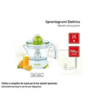Spremiagrumi Elettrico 25 Watt 700 Ml Per Spremute Con Doppio Senso Di Rotazione         