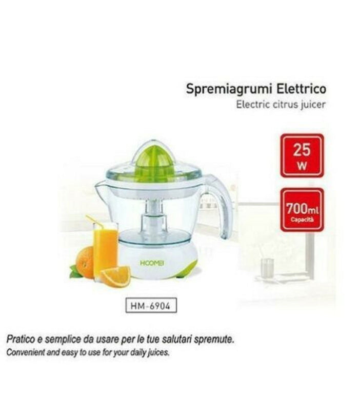 Spremiagrumi Elettrico 25 Watt 700 Ml Per Spremute Con Doppio Senso Di Rotazione         