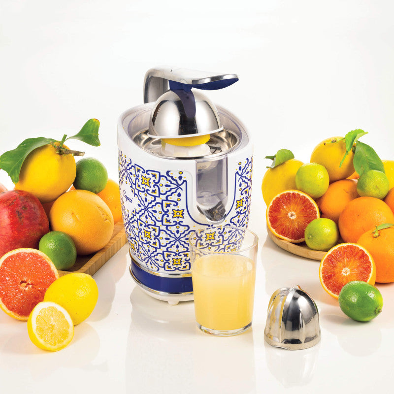 Spremiagrumi elettrico con leva - 2 Coni - Corpo in Metallo - Silenzioso