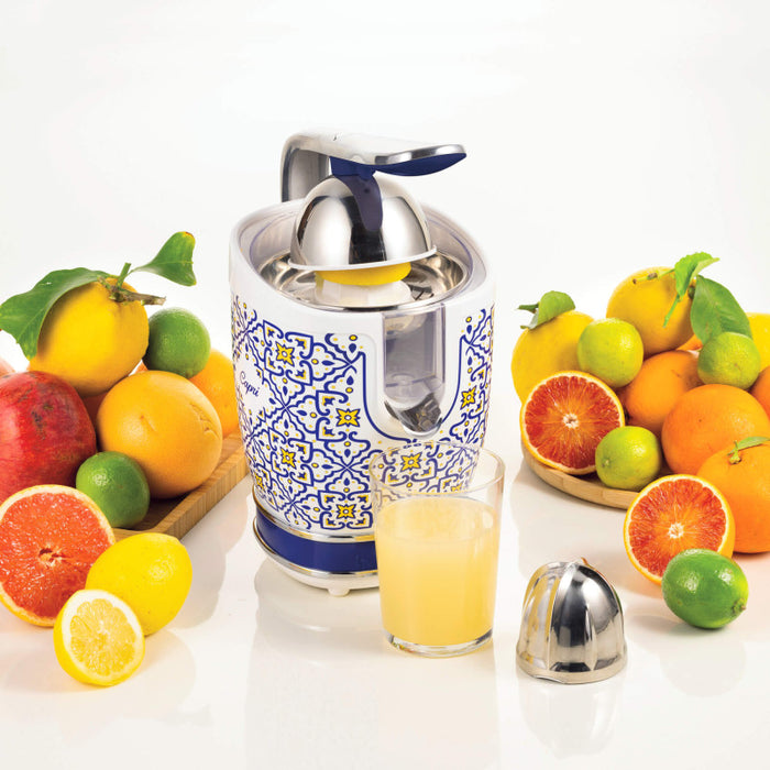 Spremiagrumi elettrico con leva - 2 Coni - Corpo in Metallo - Silenzioso