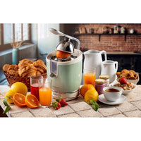 Spremiagrumi Elettrico con Leva - Motore Silenzioso - 85 Watt - Design Vintage - Verde