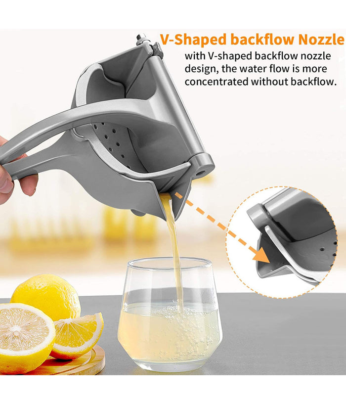 Spremiagrumi Manuale A Leva In Alluminio Con Contenitore Raccogli Succo Premuta         