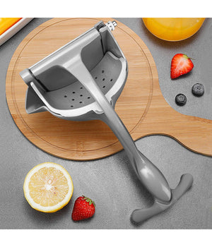 Spremiagrumi Manuale A Leva In Alluminio Con Contenitore Raccogli Succo Premuta         