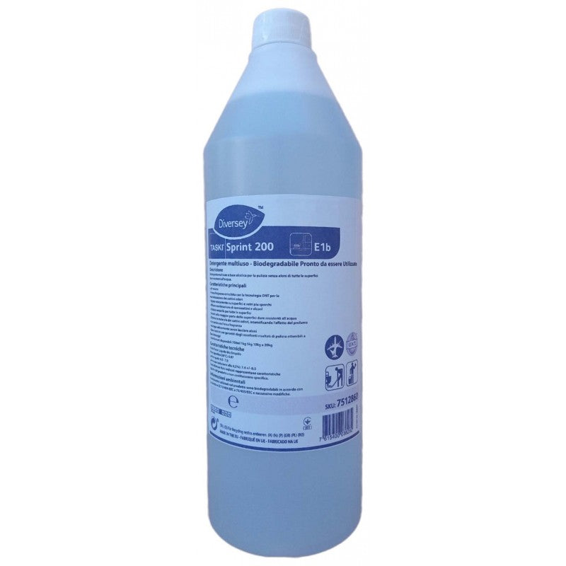 Sprint 200 - Detergente Multiuso Biodegrabile per Vetri e Superfici 1 Litro