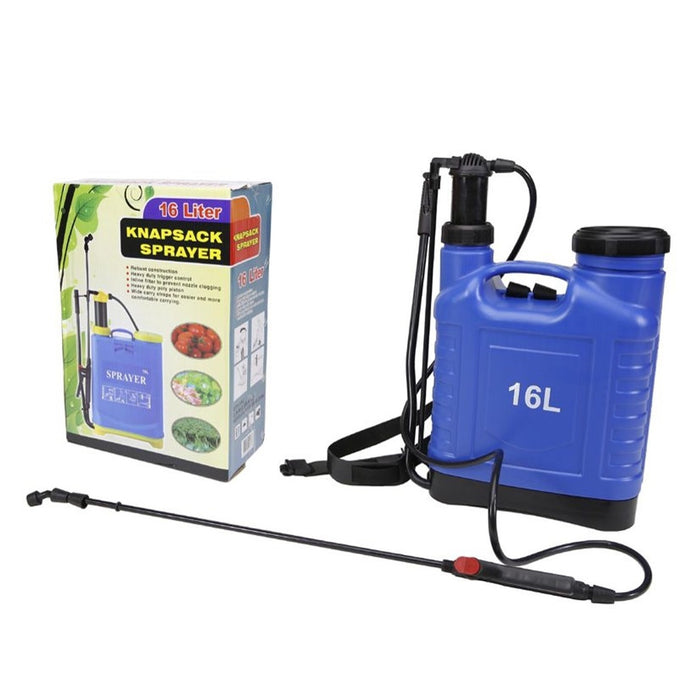 Trade Shop - Spruzzatore A Spalla A Pressione Per Prodotti Giardino A Zaino Da 16lt Con Lancia 016543 -