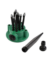 Spruzzatore Acqua Giardino Irrigatore 360 Gradi Rotante 12 Tubi Innaffia Prato         