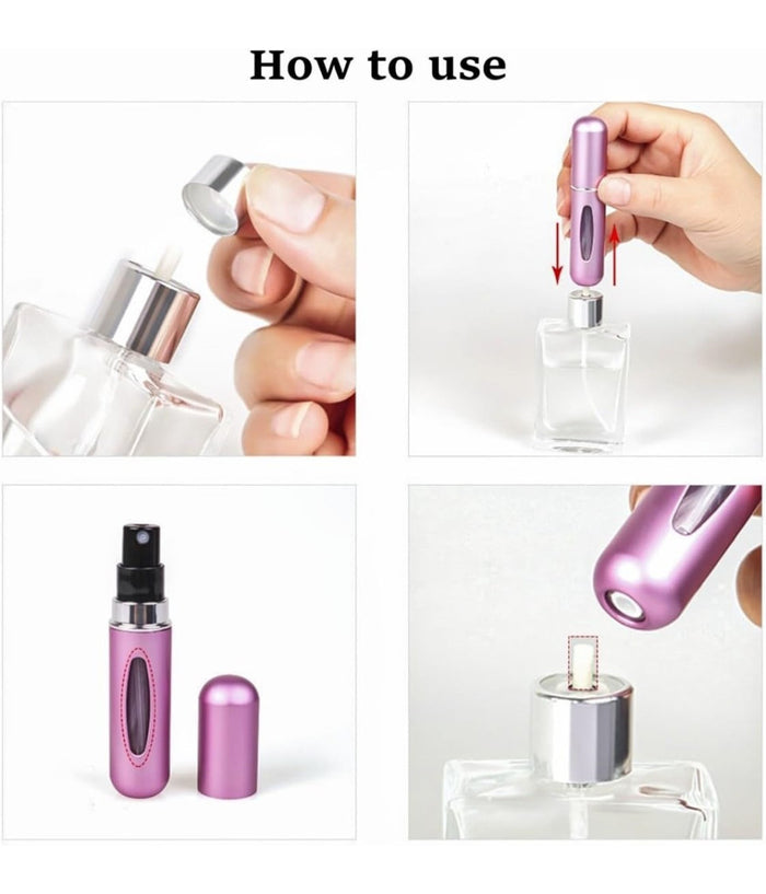 Spruzzatore Di Profumo 5ml Ricaricabile Nebulizzatore Per Profumi Viaggi Vacanze         