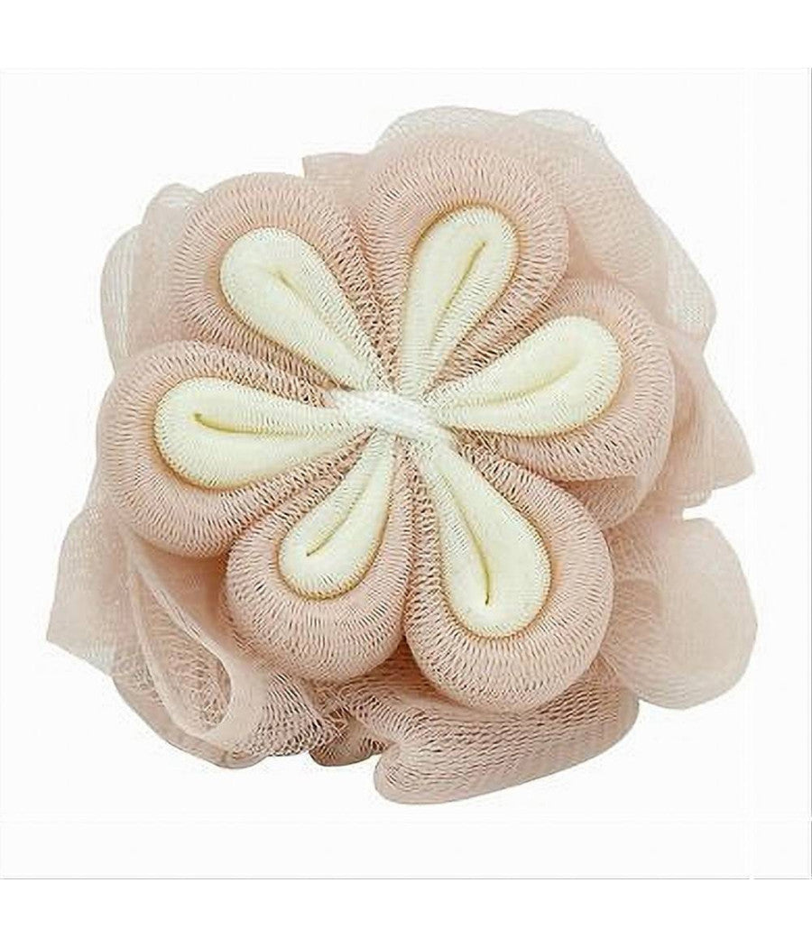 Spugna A Rete Bagno Per Doccia Con Fiore Morbida Esfoliante Scrubber Rosa 79583         