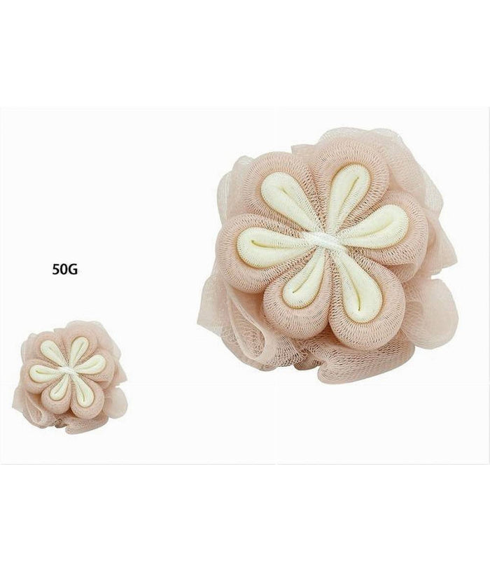 Spugna A Rete Bagno Per Doccia Con Fiore Morbida Esfoliante Scrubber Rosa 79583         