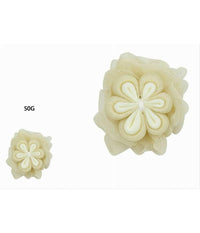 Spugna A Rete Da Bagno Doccia Con Fiore Morbida Esfoliante Scrubber Gialla 79585         