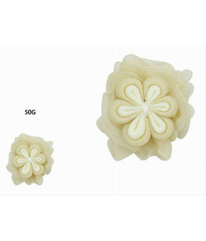 Spugna A Rete Da Bagno Doccia Con Fiore Morbida Esfoliante Scrubber Gialla 79585         