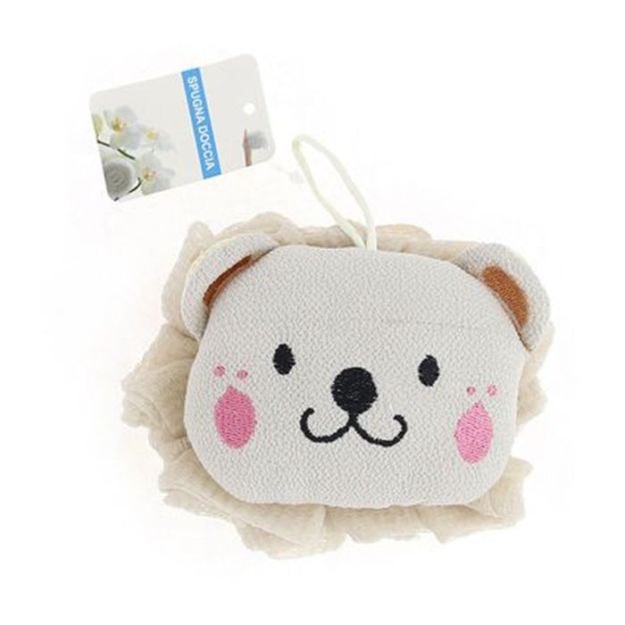 Trade Shop - Spugna A Rete Per Doccia Bagno Spugnetta Esfoliante Pelle Corpo Con Cagnolino 10772         