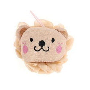 Trade Shop - Spugna A Rete Per Doccia Bagno Spugnetta Esfoliante Pelle Corpo Con Cagnolino 10772         