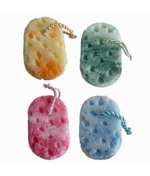 Spugna Corpo Bagno Doccia Con Cordino Morbide Ovale Massaggio Tonificante 79235         