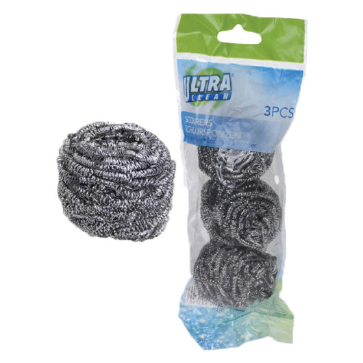 'SPUGNA DA CUCINA IN ACCIAIO set 3 pezzi'