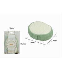 Spugna Da Doccia Bagno Esfoliante Scrub Pelle Corpo Ovale Con Fascia Verde 79656         
