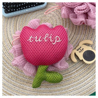 Trade Shop - Spugna Doccia A Rete Bagno Esfoliante Pelle Corpo Con Fiore Di Tulipano Rosa 10771         