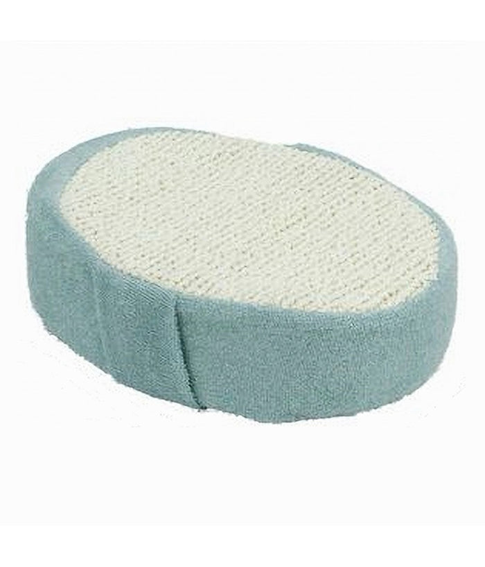 Spugna Doccia Bagno Esfoliante Scrub Pelle Corpo Ovale Con Fascia Azzurra 79658         