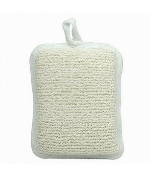 Spugna Doccia Esfoliante Bagno Per Cura Corpo Bombata 13x9.5x4.5 Cm Bianca 79648         