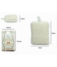 Spugna Doccia Esfoliante Bagno Per Cura Corpo Bombata 13x9.5x4.5 Cm Bianca 79648         