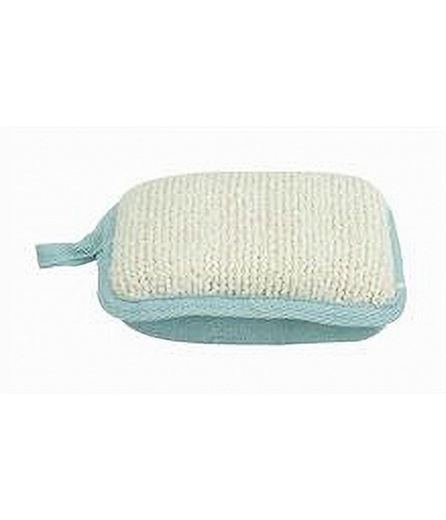 Spugna Doccia Esfoliante Bagno Per Cura Corpo Bombata 13x9.5x4.5cm Azzurro 79652         