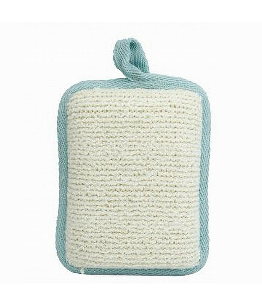 Spugna Doccia Esfoliante Bagno Per Cura Corpo Bombata 13x9.5x4.5cm Azzurro 79652         