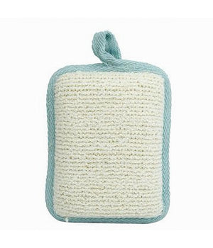Spugna Doccia Esfoliante Bagno Per Cura Corpo Bombata 13x9.5x4.5cm Azzurro 79652         