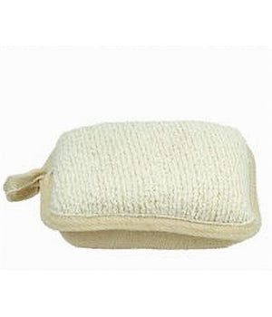 Spugna Doccia Esfoliante Bagno Per Cura Corpo Bombata 13x9.5x4.5cm Beige 79651         