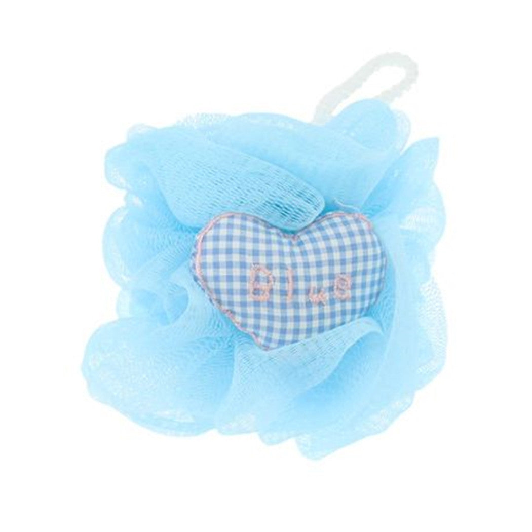 Trade Shop - Spugna Per Doccia A Rete Bagno Esfoliazione Pelle Corpo Con Cuore A Scacchi 10778         