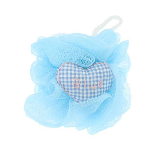 Trade Shop - Spugna Per Doccia A Rete Bagno Esfoliazione Pelle Corpo Con Cuore A Scacchi 10778         