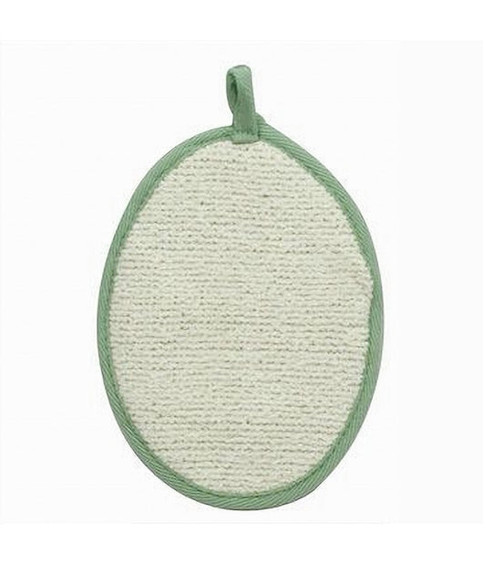 Spugna Per Doccia Bagno Esfoliante Cura Di Pelle Corpo 13x18cm Verde Ovale 79644         