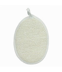 Spugna Per Doccia Bagno Esfoliante Cura Pelle Corpo 13x18 Cm Bianca Ovale 79642         