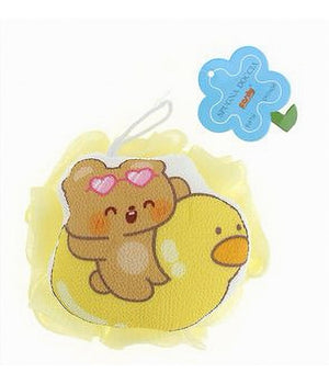 Spugna Retina Da Doccia Bagno Spugnetta A Rete Con Orso Papera Pelle Corpo 10748         