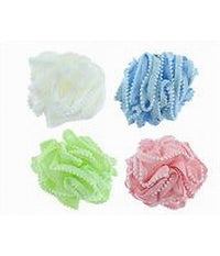 Spugna Retina Doccia Bagno Spugnetta A Rete Con Pompon Pizzo Pelle Corpo 10684         