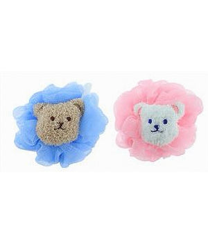 Spugna Retina Per Doccia Da Bagno Spugnetta A Rete Con Orsetto Pelle Corpo 10686         