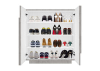 Scarpiera 2 ante L 81.2 x H 86 x P 39.2 cm 16 paia, grigio