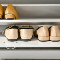 Scarpiera con 2 Ante Ribaltabili, 60L x 24P x 80H cm, Bianco