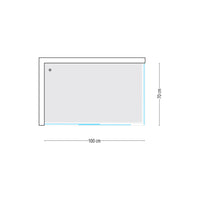 Ogomondo cabina doccia slide 2 lati cristallo temprato trasparente 100x70