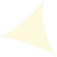 Tenda Parasole Triangolare 4x4x4 m in Tessuto Anti-UV Impermeabile Beige per Esterni