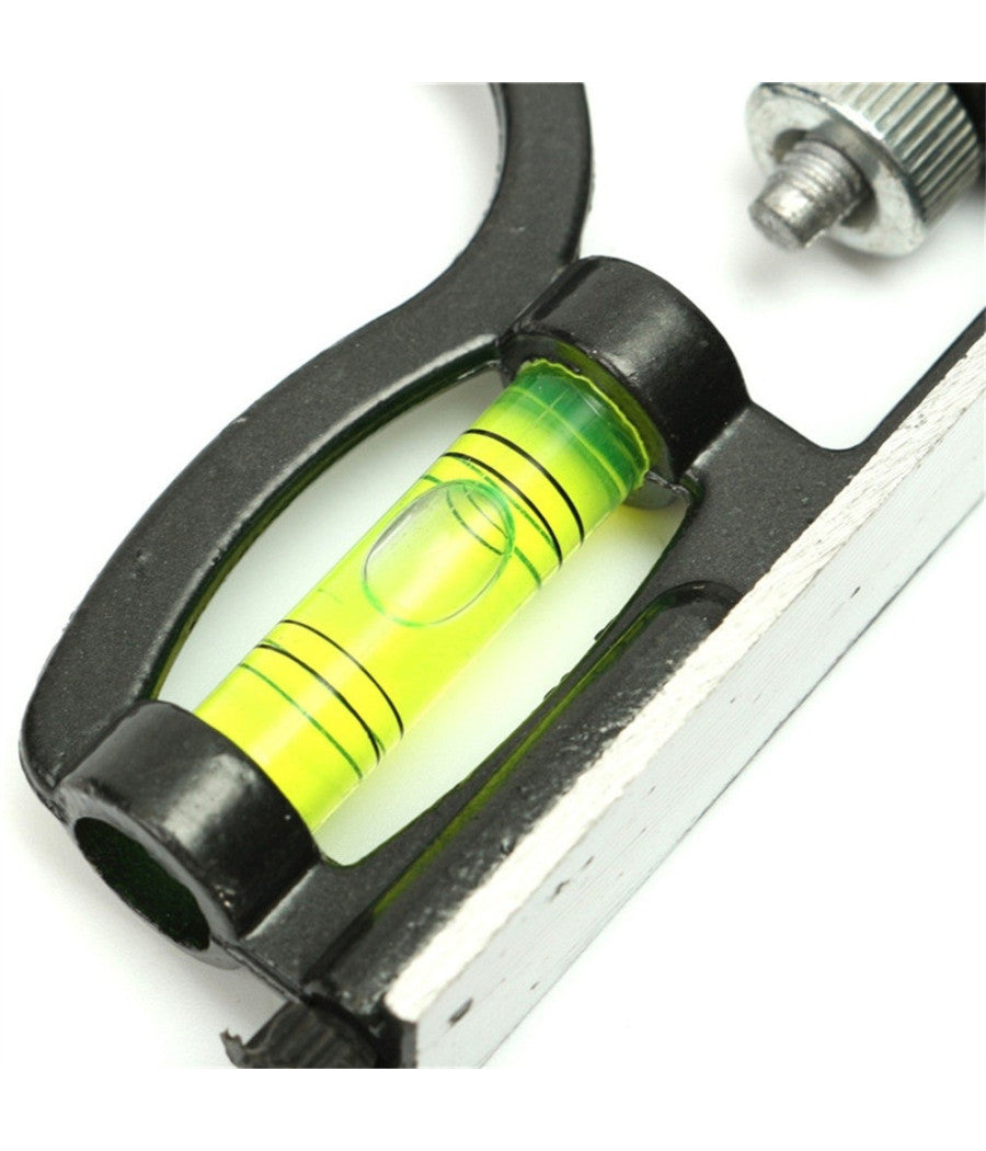 Squadra Combinata Con Livella Metrica A Bolla In Alluminio Angolo 45°90° 300m         