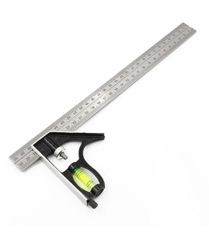 Squadra Combinata Con Livella Metrica A Bolla In Alluminio Angolo 45°90° 300m         