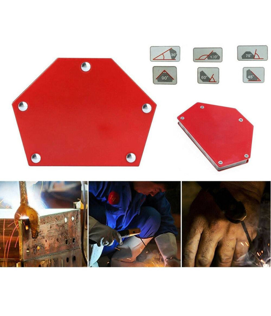 Squadra Magnetica Magnete Saldatura 30° 45° 60° 75° 90° 120° 50lb 22kg Esagonale         