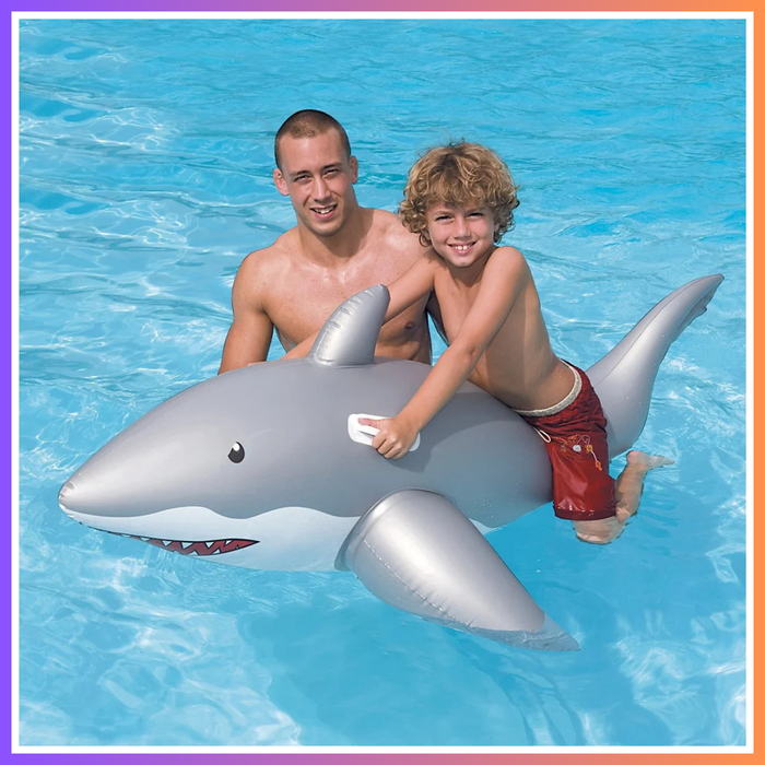 Squalo gonfiabili per bambini gonfiabile piscina giochi mare salvagente estate